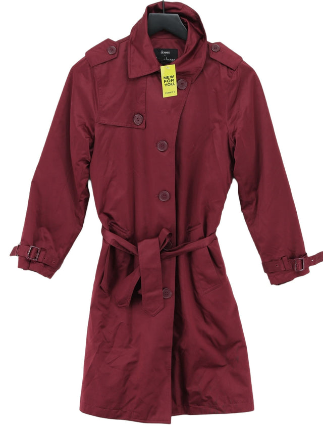 Dennis By Dennis Basso Women's Coat XS Red Cotton with Polyester