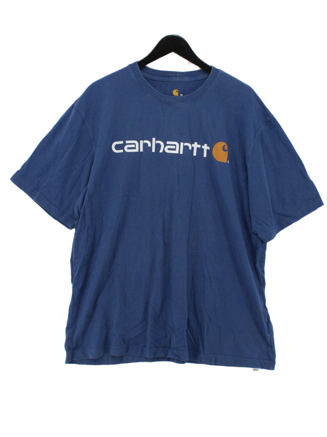 Carhartt Men's T-Shirt XL Blue 100% Cotton