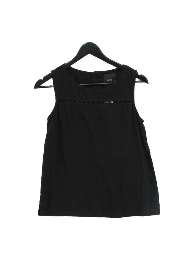 Next Women's Top UK 6 Black Linen with Viscose