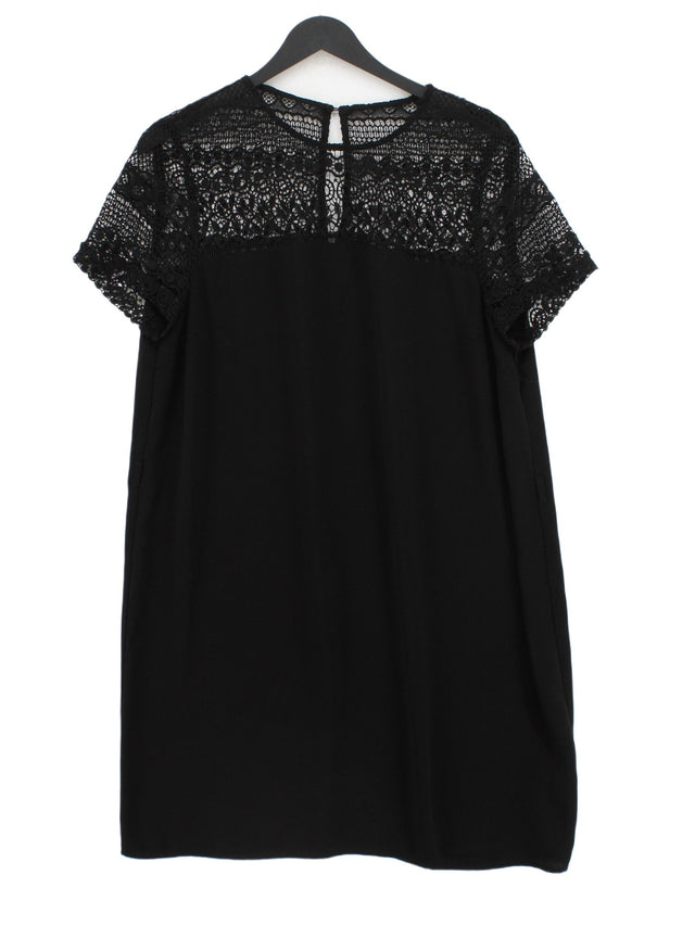 New Look Women's Midi Dress UK 14 Black 100% Polyester