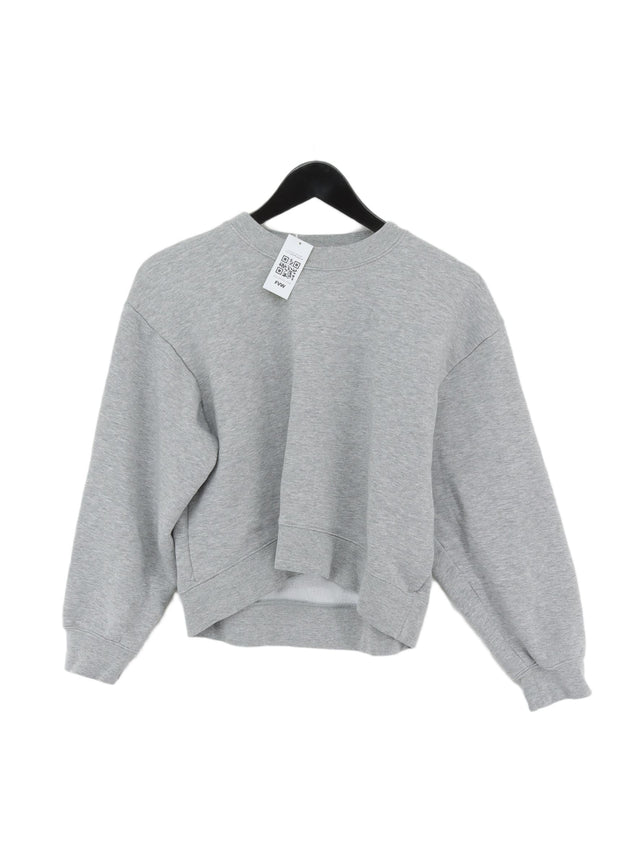 Zara Women's Jumper L Grey Polyester with Cotton