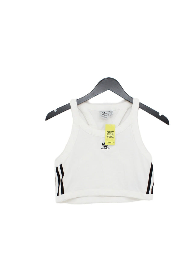 Adidas Women's Top M White Cotton with Elastane