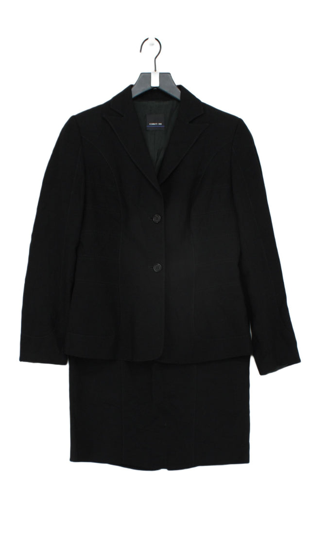 Cerruti 1881 Women's Two Piece Suit UK 12 Black Viscose with Linen