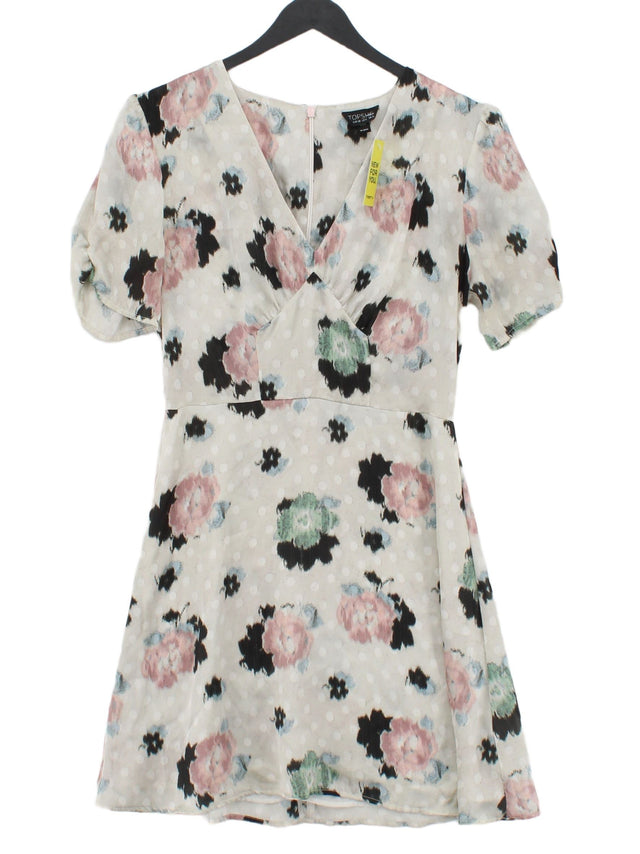 Topshop Women's Midi Dress UK 10 Multi 100% Polyester