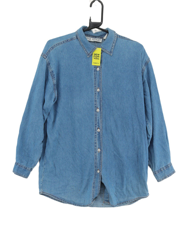 Vintage Jane Ashley Men's Shirt S Blue 100% Cotton