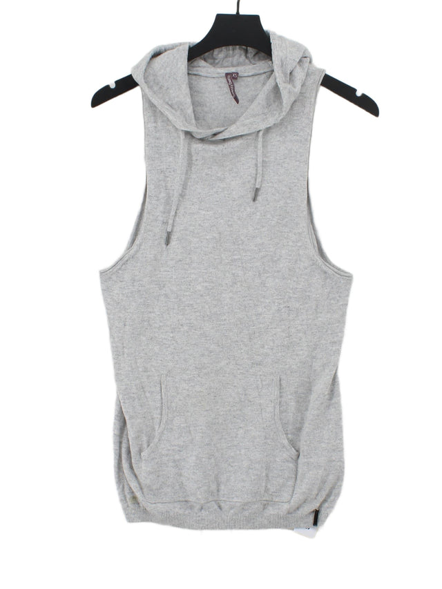 Sweaty Betty Men's Hoodie XS Grey Cotton with Cashmere, Polyamide, Viscose