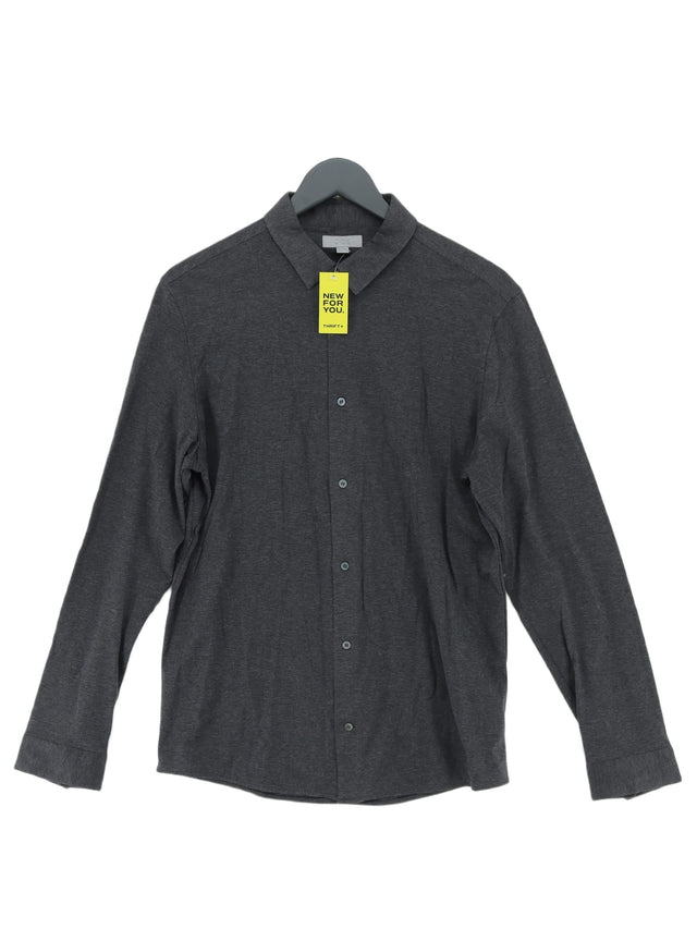 COS Men's Shirt M Grey 100% Cotton