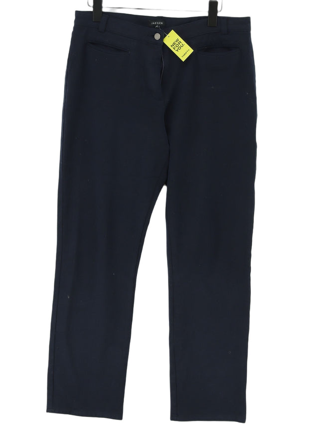 Jaeger Women's Suit Trousers UK 14 Blue 100% Other