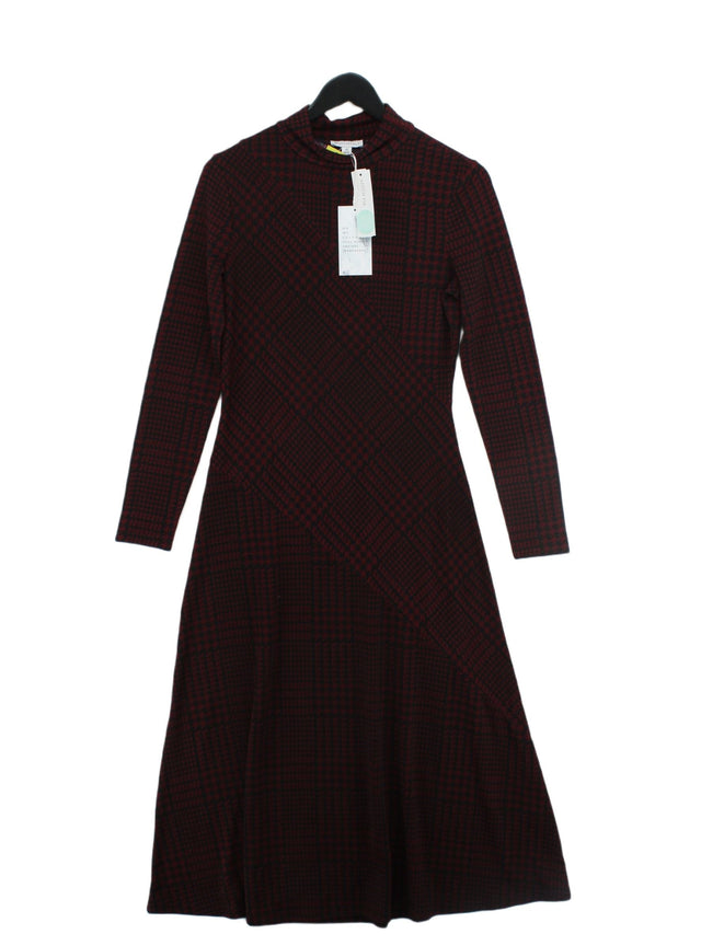 Warehouse Women's Midi Dress UK 12 Red Elastane with Polyester