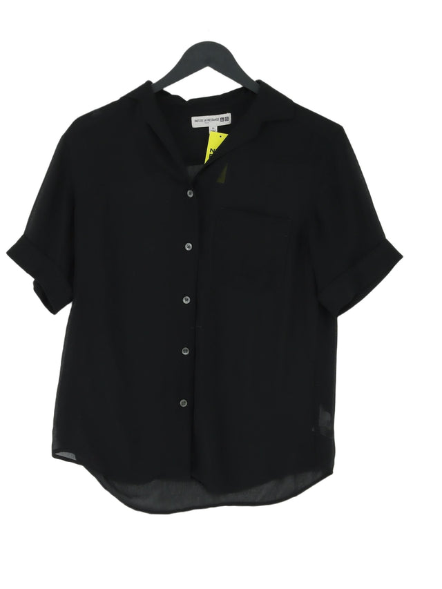 Ines De La Fresaange X Uniqlo Women's Shirt XS Black 100% Polyester