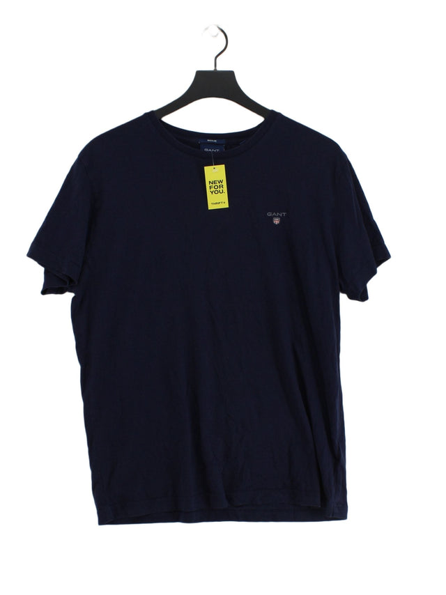 Gant Men's T-Shirt L Blue 100% Cotton