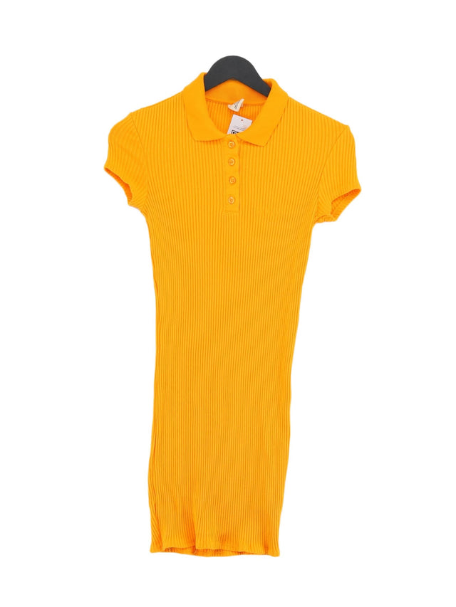 Urban Outfitters Women's Midi Dress XS Orange Cotton with Elastane