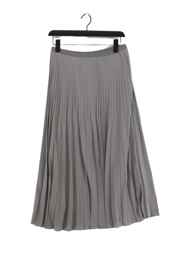 Uniqlo Women's Midi Skirt M Grey Polyester with Elastane