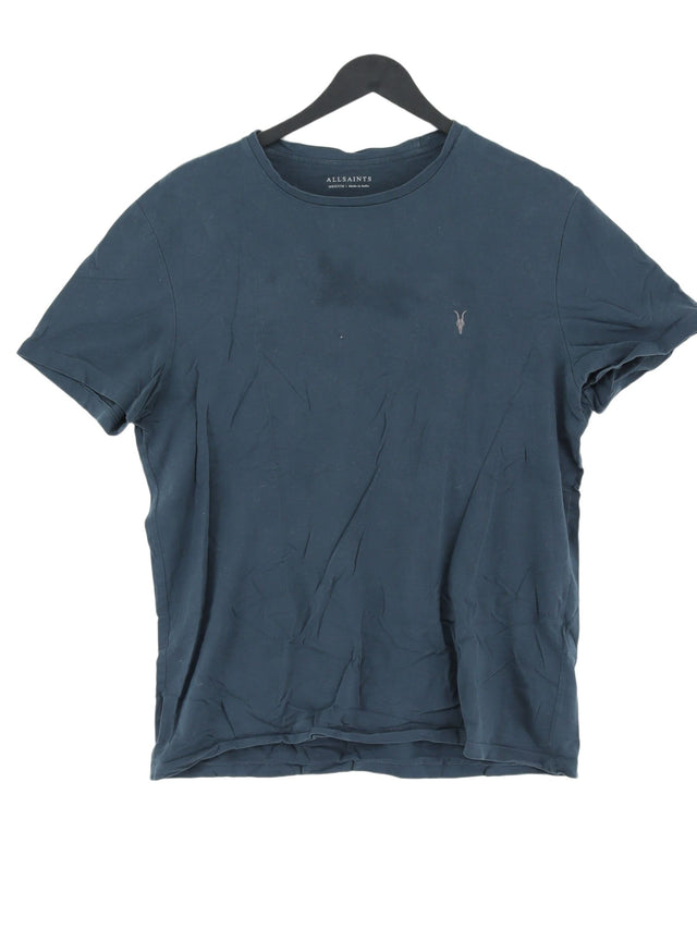 AllSaints Men's T-Shirt M Blue 100% Cotton