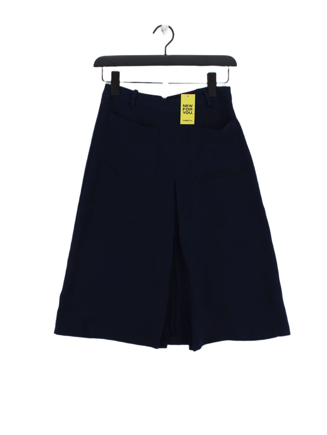 Zara Women's Midi Skirt XS Blue 100% Polyester