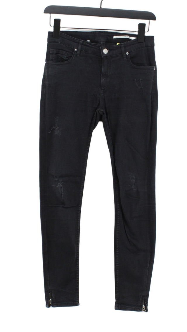 Zara Women's Jeans UK 6 Black Cotton with Elastane, Polyester, Viscose