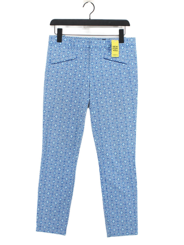 Gap Women's Suit Trousers UK 8 Blue Cotton with Elastane, Spandex