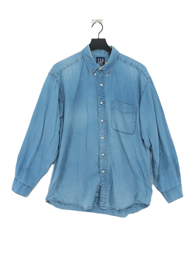 Gap Men's Shirt L Blue 100% Cotton