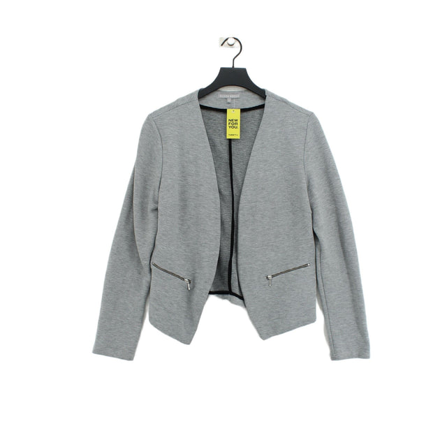 Oliver Bonas Women's Cardigan UK 12 Grey Cotton with Elastane, Polyester