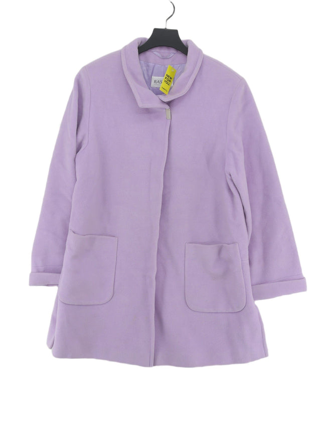 Basler Women's Coat UK 12 Purple Wool with Angora, Other, Polyamide, Viscose