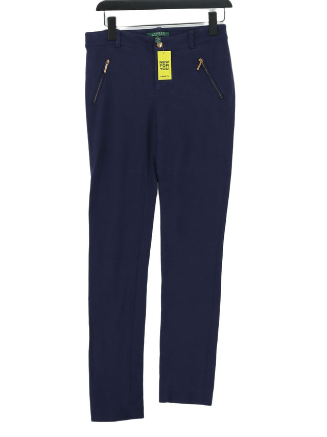 Ralph Lauren Women's Suit Trousers UK 8 Blue Rayon with Elastane, Nylon