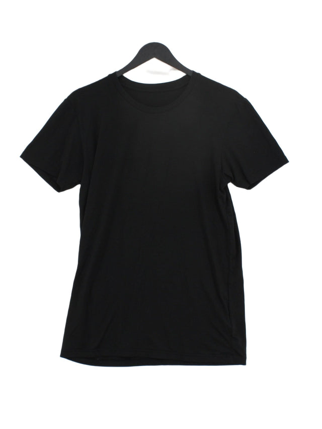 Uniqlo Men's T-Shirt M Black Viscose with Acrylic, Elastane, Polyester