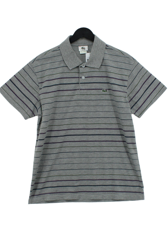 Lacoste Men's T-Shirt S Grey 100% Cotton