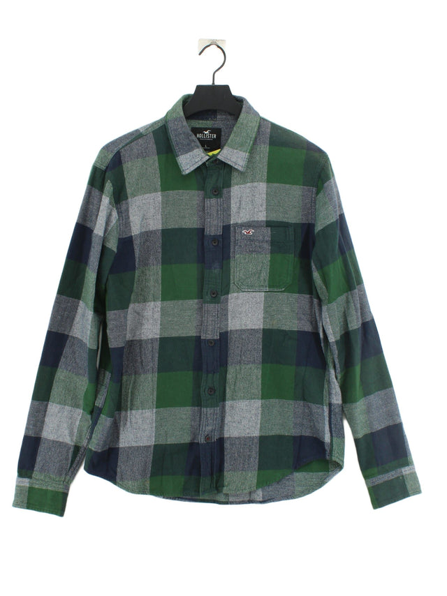 Hollister Men's Shirt L Green 100% Cotton