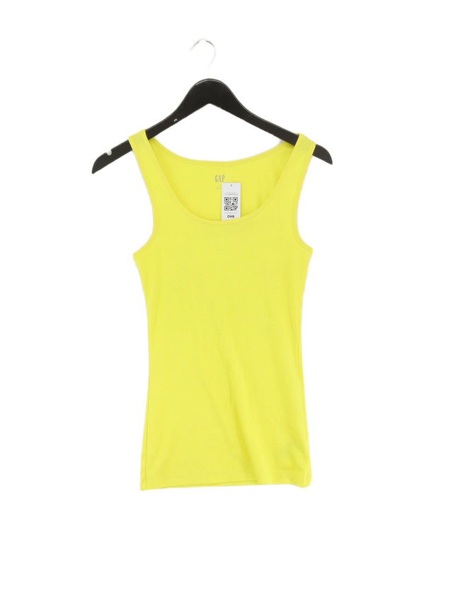 Gap Women's T-Shirt M Yellow Cotton with Elastane, Polyester