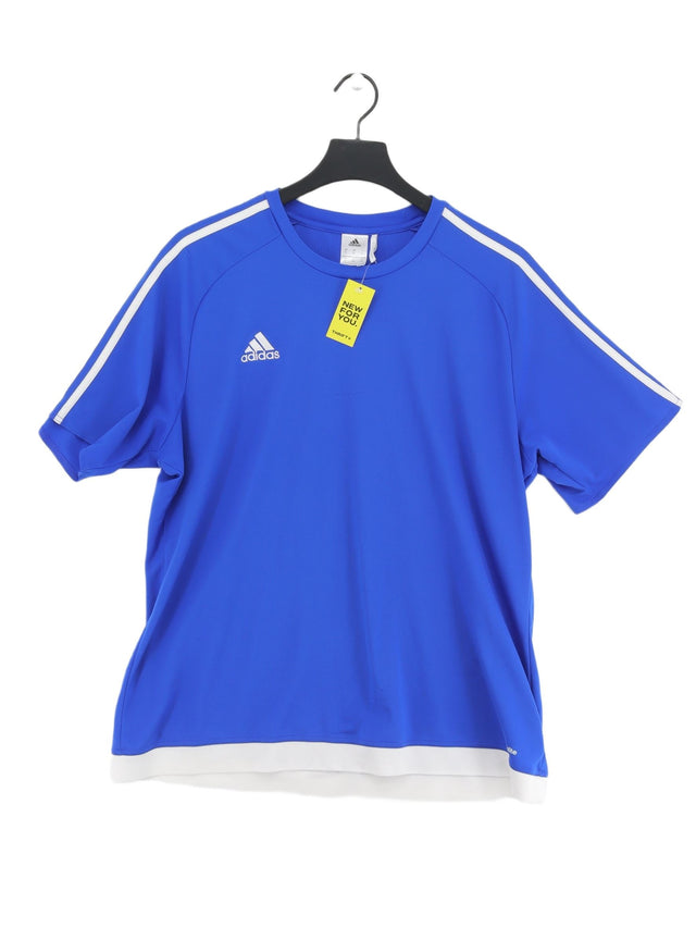 Adidas Men's T-Shirt XL Blue 100% Polyester