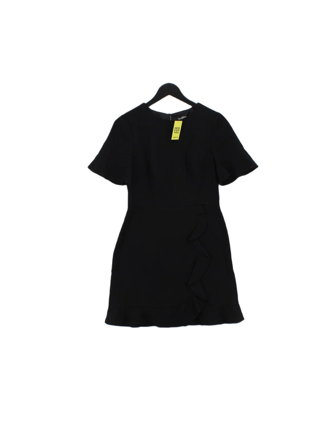 Oasis Women's Midi Dress UK 10 Black Polyester with Viscose