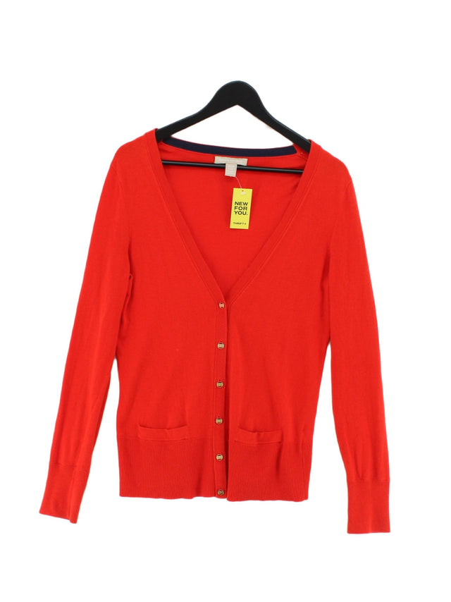 Banana Republic Women's Cardigan M Orange Cotton with Wool