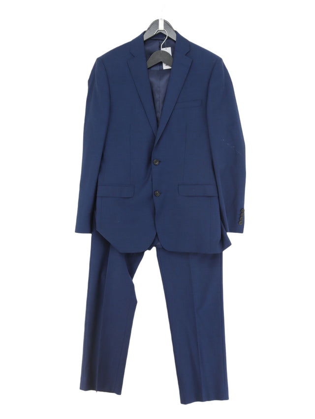 Moss Men's Two Piece Suit Chest: 38 in Blue