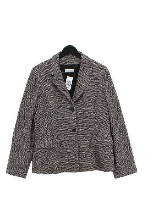 Gerard Darel Women's Blazer UK 14 Grey Wool with Silk