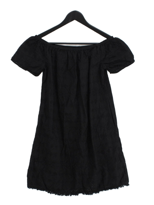 Accessorize Women's Mini Dress UK 8 Black 100% Cotton