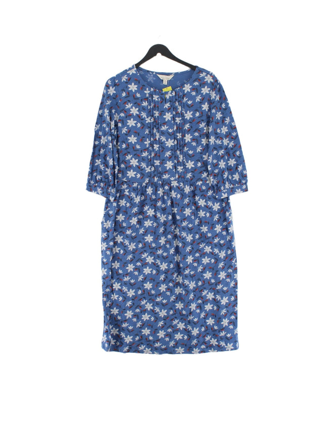 Seasalt Women's Maxi Dress UK 12 Blue 100% Cotton