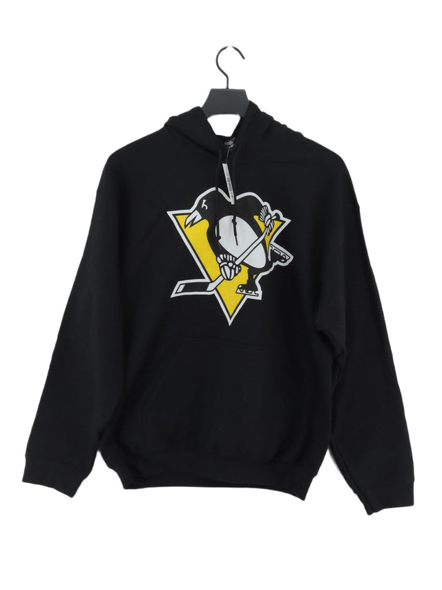 NHL Men's Hoodie M Black Cotton with Polyester