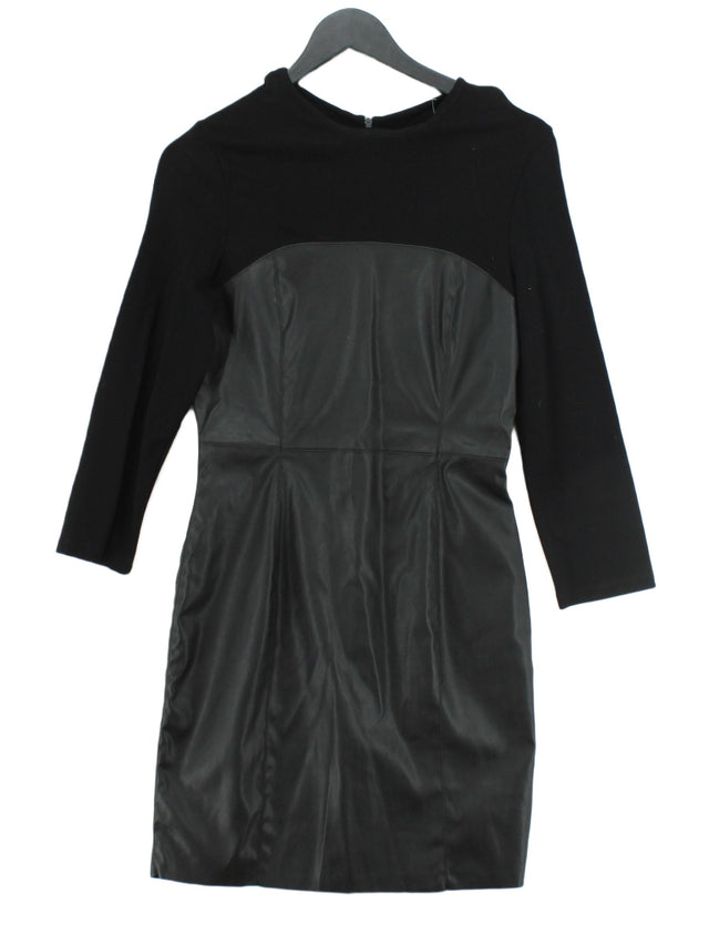 La Redoute Women's Midi Dress UK 10 Black Viscose with Elastane, Polyamide