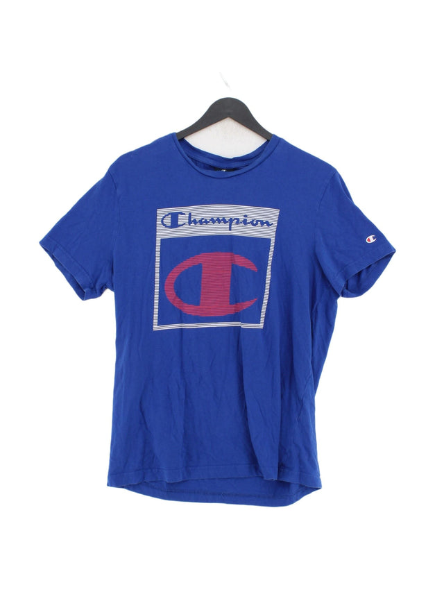 Champion Men's T-Shirt L Blue 100% Other