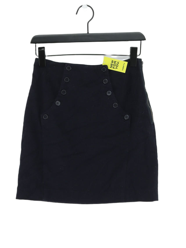 Jigsaw Women's Mini Skirt UK 8 Blue Wool with Polyamide, Viscose