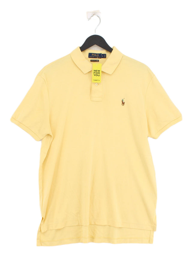 Ralph Lauren Men's Polo L Yellow 100% Cotton