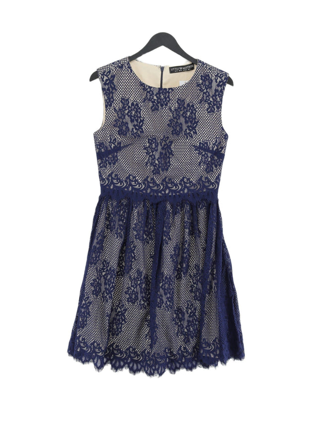 Little Mistress Women's Midi Dress UK 10 Blue Nylon with Elastane, Polyester
