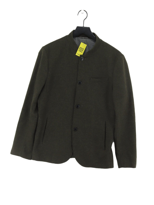 Selected Homme Men's Jacket Chest: 42 in Green Wool with Polyester