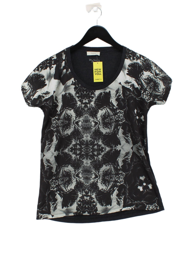 Paul Smith Women's T-Shirt S Black Polyester with Lyocell Modal