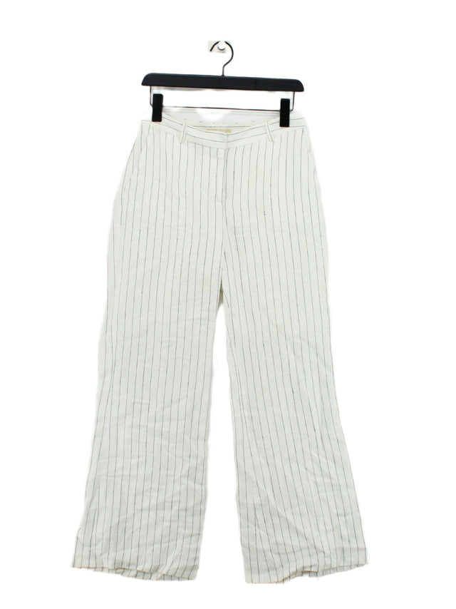 Michael Kors Women's Suit Trousers S White 100% Cotton