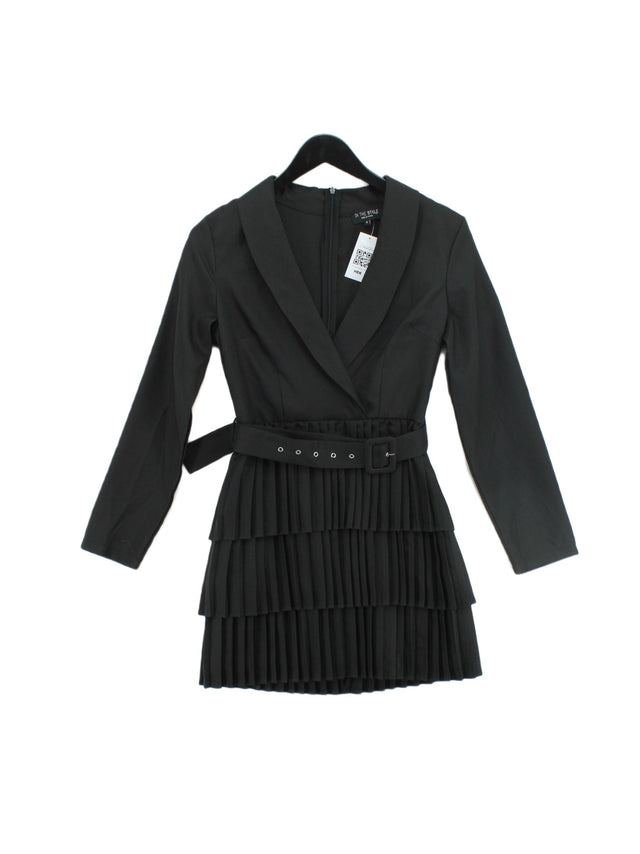 In The Style Women's Midi Dress UK 8 Black 100% Polyester