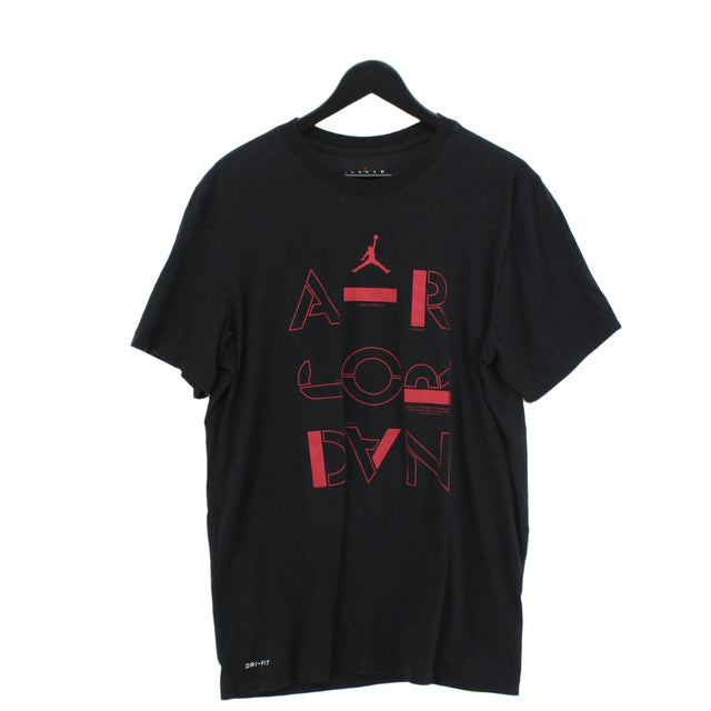Jordan Men's T-Shirt L Black Cotton with Polyester