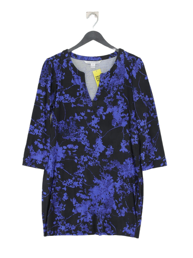 Diane Von Furstenberg Women's Mini Dress UK 10 Black 100% Silk
