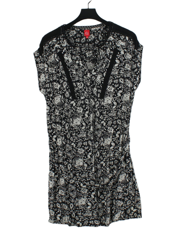 Miss By Captain Tortue Women's Midi Dress UK 6 Black 100% Viscose