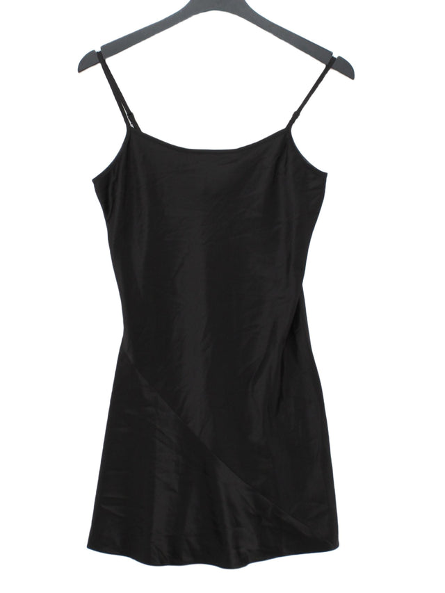 Collusion Women's Midi Dress UK 8 Black 100% Polyester